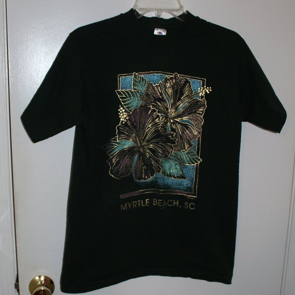 Forest Green Flower Beach Shirt
